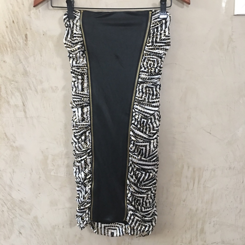 bebe Addiction Gold and Black dress